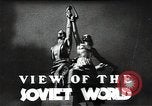 Image of Statue of Soviet worker and a collective farm woman raising a hammer and sickle over their heads Eastern Front European Theater, 1941, second 18 stock footage video 65675040205