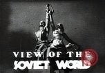 Image of Statue of Soviet worker and a collective farm woman raising a hammer and sickle over their heads Eastern Front European Theater, 1941, second 19 stock footage video 65675040205