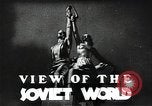 Image of Statue of Soviet worker and a collective farm woman raising a hammer and sickle over their heads Eastern Front European Theater, 1941, second 21 stock footage video 65675040205
