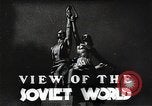 Image of Statue of Soviet worker and a collective farm woman raising a hammer and sickle over their heads Eastern Front European Theater, 1941, second 23 stock footage video 65675040205