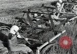 Image of Soviet farmers harvest wheat during World War 2 Soviet Union, 1941, second 15 stock footage video 65675040210