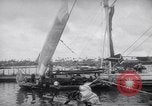 Image of Wooden perahu pinisi cargo boats under sail  Jakarta Indonesia, 1947, second 31 stock footage video 65675040309