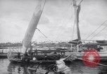 Image of Wooden perahu pinisi cargo boats under sail  Jakarta Indonesia, 1947, second 32 stock footage video 65675040309