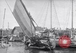 Image of Wooden perahu pinisi cargo boats under sail  Jakarta Indonesia, 1947, second 42 stock footage video 65675040309