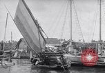 Image of Wooden perahu pinisi cargo boats under sail  Jakarta Indonesia, 1947, second 43 stock footage video 65675040309