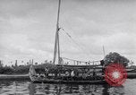Image of Wooden perahu pinisi cargo boats under sail  Jakarta Indonesia, 1947, second 53 stock footage video 65675040309