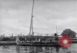 Image of Wooden perahu pinisi cargo boats under sail  Jakarta Indonesia, 1947, second 55 stock footage video 65675040309