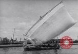 Image of Wooden perahu pinisi cargo boats under sail  Jakarta Indonesia, 1947, second 59 stock footage video 65675040309