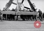 Image of F4U airplanes being moved on USS Badoeng Strait (CVE – 116) Pacific Ocean, 1950, second 46 stock footage video 65675040316
