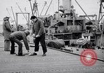 Image of USS Chara supply transfer Pacific Ocean, 1950, second 34 stock footage video 65675040317