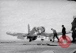 Image of Aircraft F4Us catapulted from USS Badoeng Strait Pacific Ocean, 1950, second 3 stock footage video 65675040319