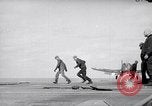Image of Aircraft F4Us catapulted from USS Badoeng Strait Pacific Ocean, 1950, second 5 stock footage video 65675040319