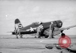 Image of Aircraft F4Us catapulted from USS Badoeng Strait Pacific Ocean, 1950, second 14 stock footage video 65675040319