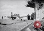 Image of Aircraft F4Us catapulted from USS Badoeng Strait Pacific Ocean, 1950, second 17 stock footage video 65675040319
