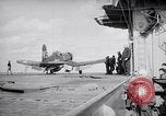 Image of Aircraft F4Us catapulted from USS Badoeng Strait Pacific Ocean, 1950, second 18 stock footage video 65675040319