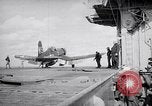 Image of Aircraft F4Us catapulted from USS Badoeng Strait Pacific Ocean, 1950, second 22 stock footage video 65675040319