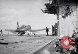 Image of Aircraft F4Us catapulted from USS Badoeng Strait Pacific Ocean, 1950, second 25 stock footage video 65675040319
