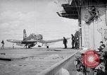 Image of Aircraft F4Us catapulted from USS Badoeng Strait Pacific Ocean, 1950, second 27 stock footage video 65675040319
