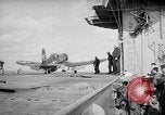 Image of Aircraft F4Us catapulted from USS Badoeng Strait Pacific Ocean, 1950, second 30 stock footage video 65675040319