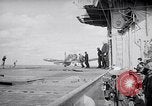 Image of Aircraft F4Us catapulted from USS Badoeng Strait Pacific Ocean, 1950, second 31 stock footage video 65675040319