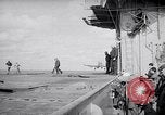 Image of Aircraft F4Us catapulted from USS Badoeng Strait Pacific Ocean, 1950, second 33 stock footage video 65675040319