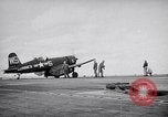 Image of Aircraft F4Us catapulted from USS Badoeng Strait Pacific Ocean, 1950, second 44 stock footage video 65675040319