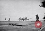 Image of Aircraft F4Us catapulted from USS Badoeng Strait Pacific Ocean, 1950, second 46 stock footage video 65675040319