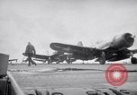 Image of Aircraft F4Us catapulted from USS Badoeng Strait Pacific Ocean, 1950, second 51 stock footage video 65675040319