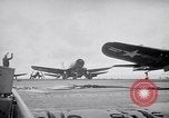 Image of Aircraft F4Us catapulted from USS Badoeng Strait Pacific Ocean, 1950, second 58 stock footage video 65675040319