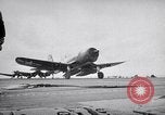 Image of Aircraft F4Us catapulted from USS Badoeng Strait Pacific Ocean, 1950, second 61 stock footage video 65675040319