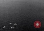 Image of TBF Avenger aircraft landing on USS Marcus Island CVE-77 Pacific Ocean, 1944, second 31 stock footage video 65675040321