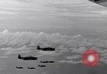 Image of TBF Avenger aircraft landing on USS Marcus Island CVE-77 Pacific Ocean, 1944, second 49 stock footage video 65675040321