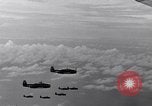 Image of TBF Avenger aircraft landing on USS Marcus Island CVE-77 Pacific Ocean, 1944, second 50 stock footage video 65675040321