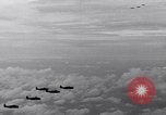 Image of TBF Avenger aircraft landing on USS Marcus Island CVE-77 Pacific Ocean, 1944, second 62 stock footage video 65675040321