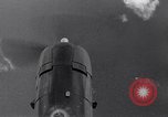 Image of TBF and F4F Wildcat in practice maneuvers with Peleliu Task Force Pacific Ocean, 1944, second 12 stock footage video 65675040323