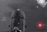 Image of TBF and F4F Wildcat in practice maneuvers with Peleliu Task Force Pacific Ocean, 1944, second 13 stock footage video 65675040323
