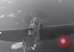 Image of TBF and F4F Wildcat in practice maneuvers with Peleliu Task Force Pacific Ocean, 1944, second 27 stock footage video 65675040323