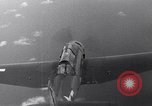Image of TBF and F4F Wildcat in practice maneuvers with Peleliu Task Force Pacific Ocean, 1944, second 28 stock footage video 65675040323