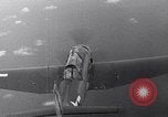 Image of TBF and F4F Wildcat in practice maneuvers with Peleliu Task Force Pacific Ocean, 1944, second 29 stock footage video 65675040323