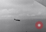 Image of TBF and F4F Wildcat in practice maneuvers with Peleliu Task Force Pacific Ocean, 1944, second 41 stock footage video 65675040323