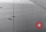 Image of TBF and F4F Wildcat in practice maneuvers with Peleliu Task Force Pacific Ocean, 1944, second 48 stock footage video 65675040323