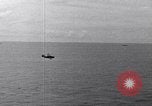 Image of TBF and F4F Wildcat in practice maneuvers with Peleliu Task Force Pacific Ocean, 1944, second 59 stock footage video 65675040323