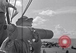 Standbild TBF UND F4F Flugzeug beim Start von USS Marcus Insel (CVE-77) Pazifik, 1944, aus Sekunde 6 historischem Filmmaterial Videoclip 65675040324
