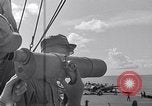 Standbild TBF UND F4F Flugzeug beim Start von USS Marcus Insel (CVE-77) Pazifik, 1944, aus Sekunde 10 historischem Filmmaterial Videoclip 65675040324