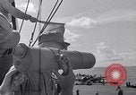 Standbild TBF UND F4F Flugzeug beim Start von USS Marcus Insel (CVE-77) Pazifik, 1944, aus Sekunde 11 historischem Filmmaterial Videoclip 65675040324