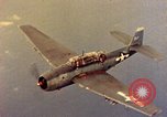 Image of U.S. Navy Grumman TBF avenger aircraft attacking Japanese Iwo Jima, 1945, second 39 stock footage video 65675040325
