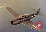 Image of U.S. Navy Grumman TBF avenger aircraft attacking Japanese Iwo Jima, 1945, second 40 stock footage video 65675040325