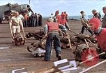Image of flight deck operations aboard Escort Carrier USS Steamer Bay  Iwo Jima, 1945, second 1 stock footage video 65675040326