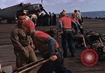 Image of flight deck operations aboard Escort Carrier USS Steamer Bay  Iwo Jima, 1945, second 3 stock footage video 65675040326