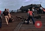 Image of flight deck operations aboard Escort Carrier USS Steamer Bay  Iwo Jima, 1945, second 11 stock footage video 65675040326